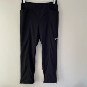Chico's Zenergy Neema Pants Moisture Wick Zip Side Pocket Crop Ankle UPF Black L